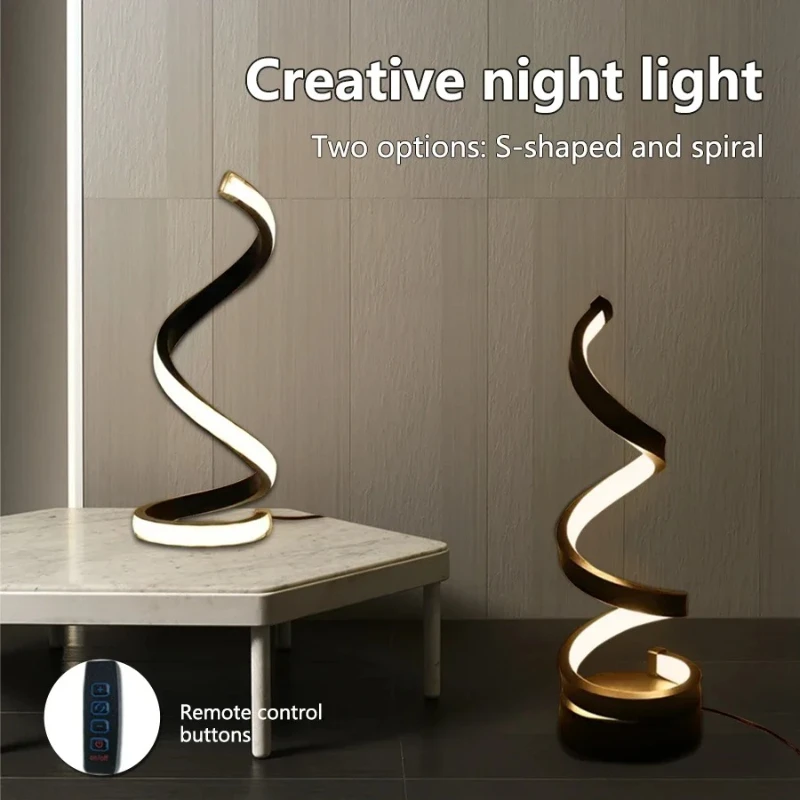 LED Spiral Table Lamp