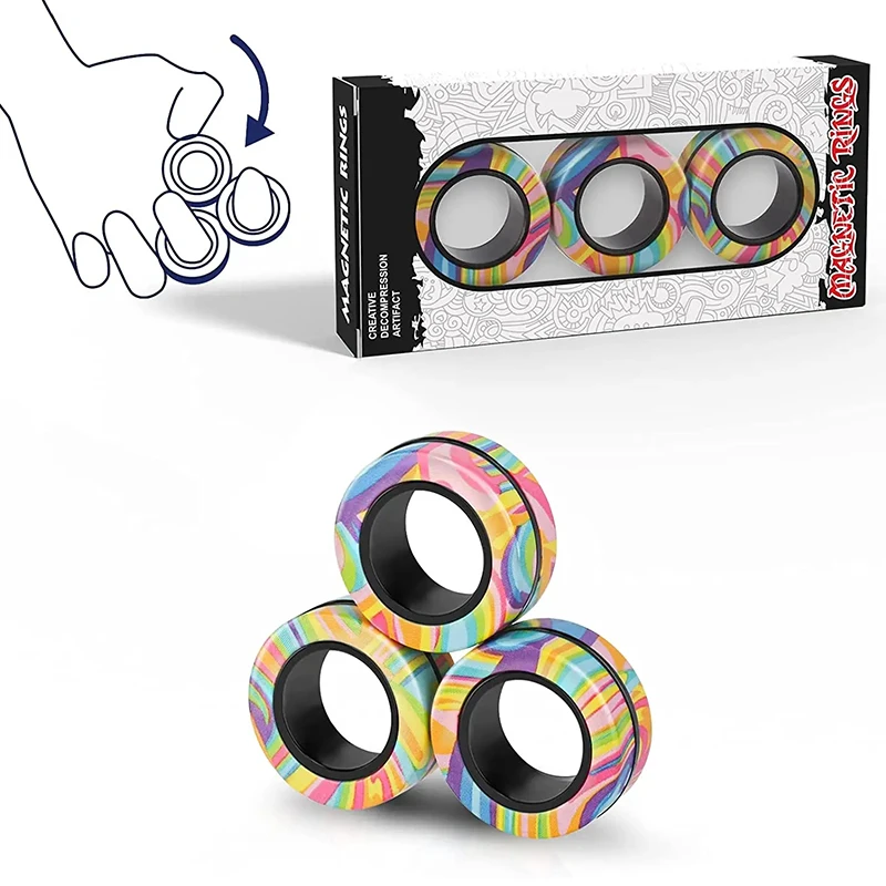 Magnetic Fidget Rings Set