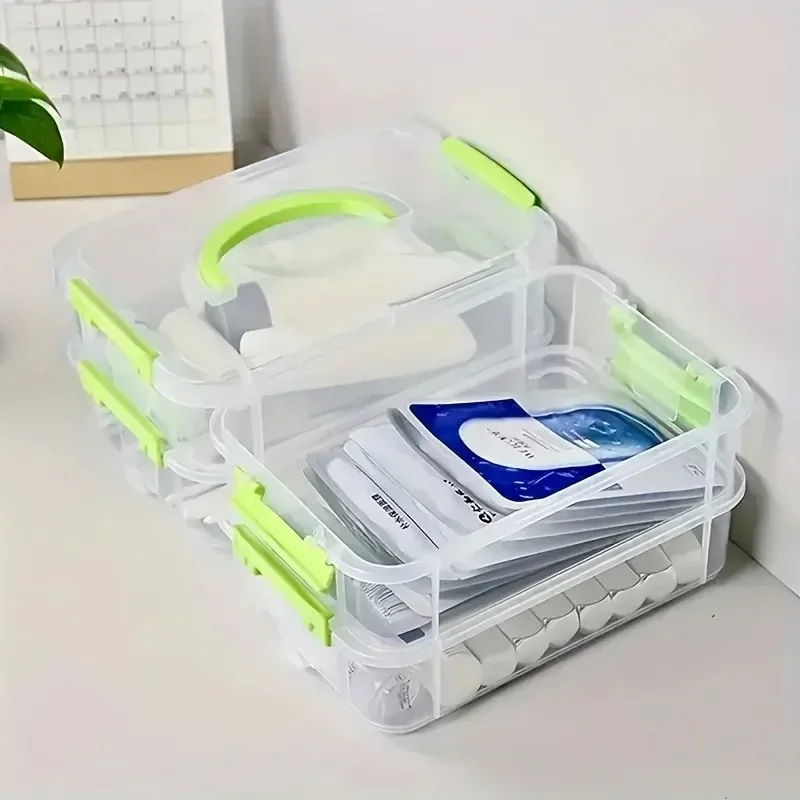 4-Layer Clear Toy Storage Box Organizer Storage Organization — angle 3, free shipping at JEHORIZON
