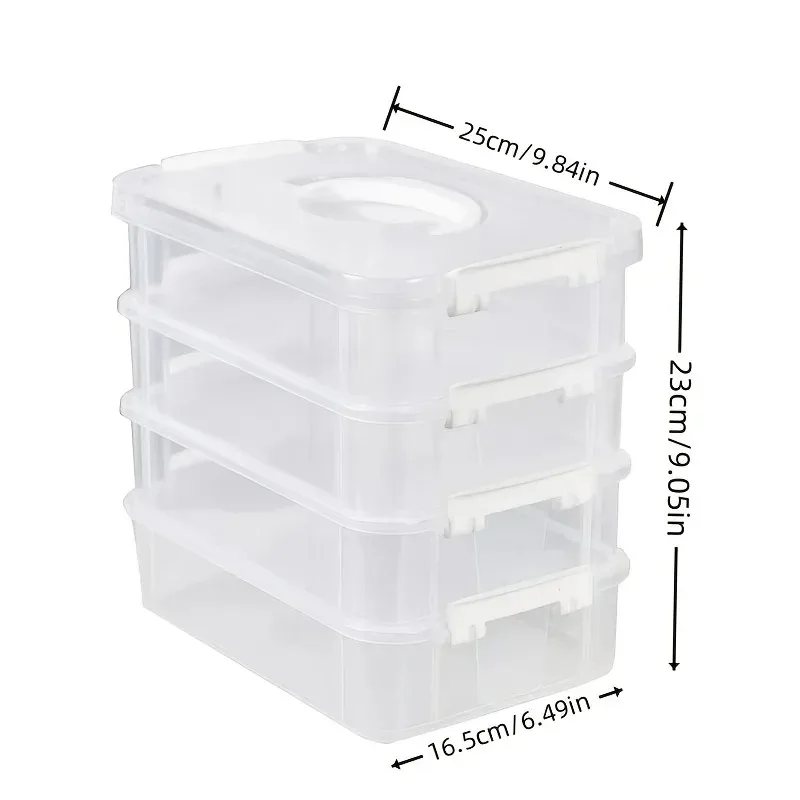 4-Layer Clear Toy Storage Box Organizer Storage Organization — angle 5, free shipping at JEHORIZON