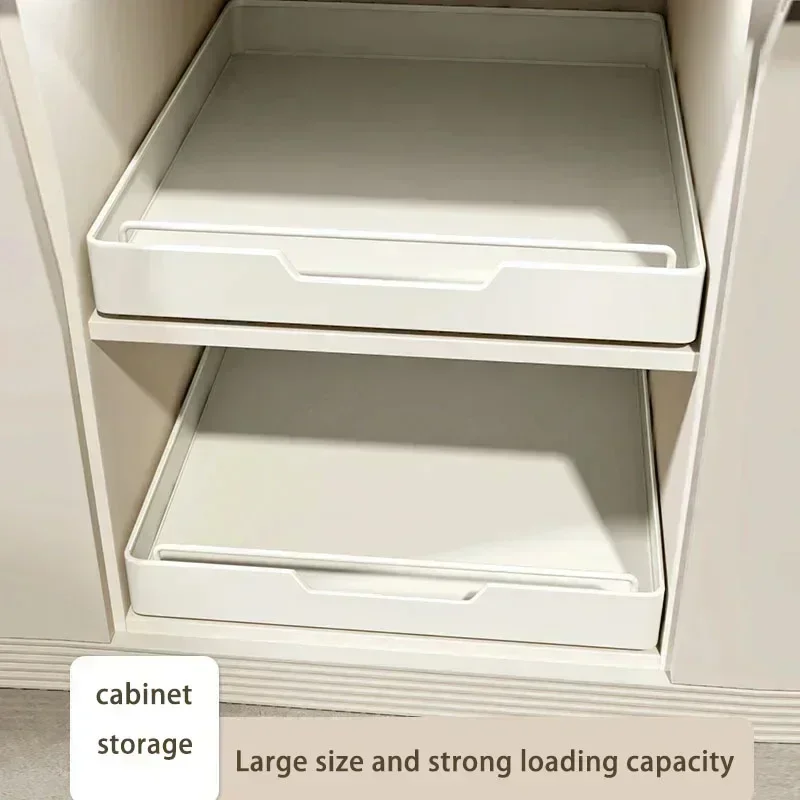 Pull-Out Cabinet Storage Basket — angle 3, free shipping at JEHORIZON