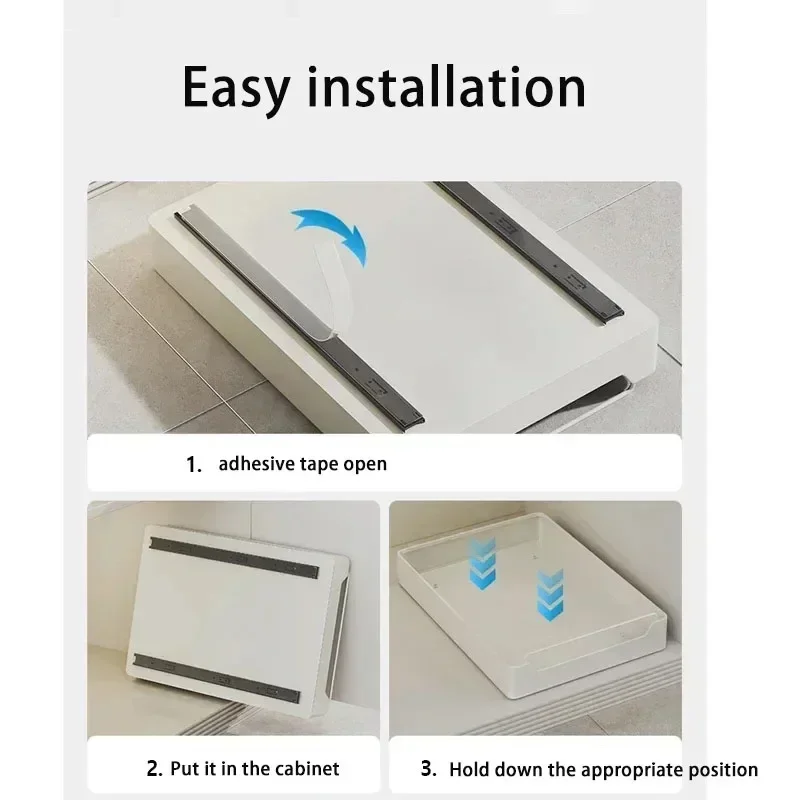 Pull-Out Cabinet Storage Basket — angle 6, free shipping at JEHORIZON