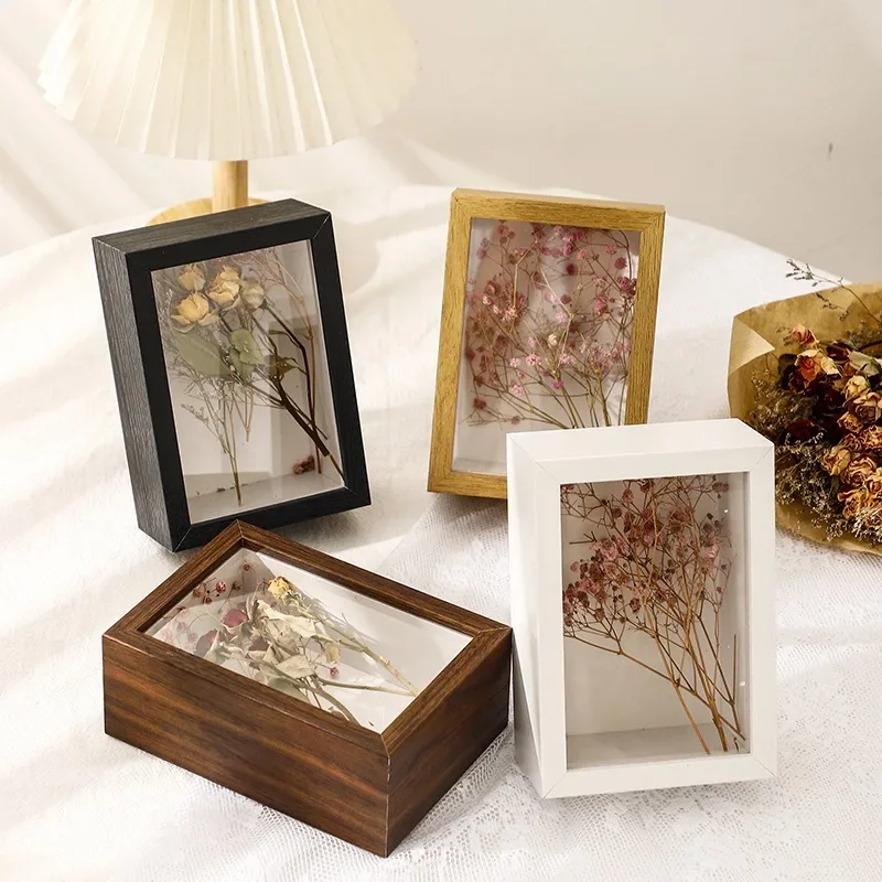 3D Wooden Flower Frame — angle 3, free shipping at JEHORIZON