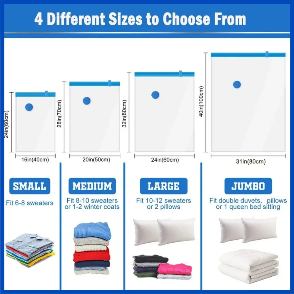 Vacuum Storage Bags — angle 3, free shipping at JEHORIZON