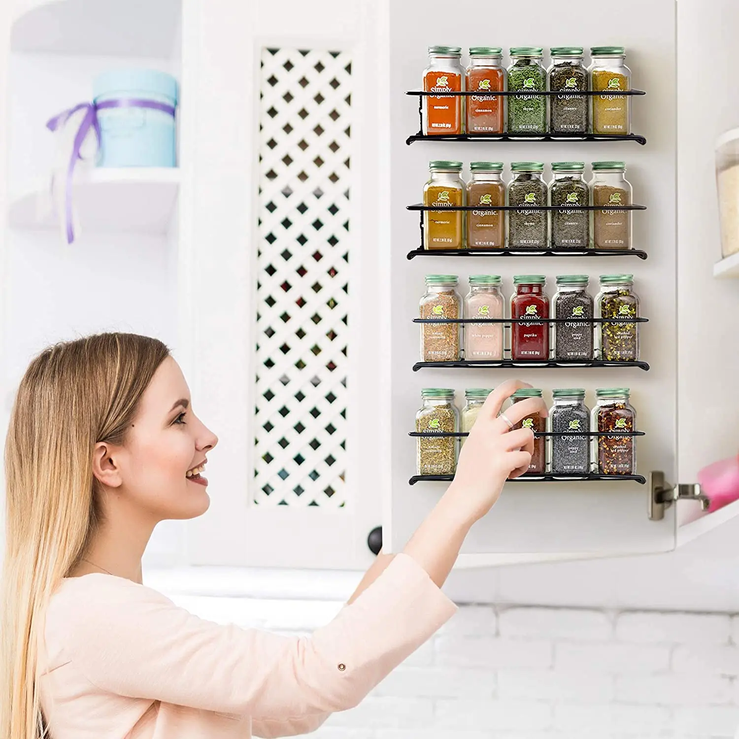 Wall Mount Spice Rack Organizer — angle 2, free shipping at JEHORIZON