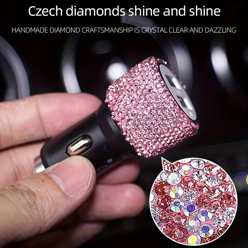 Car Bling Diamond USB Charger Automotive - view 4