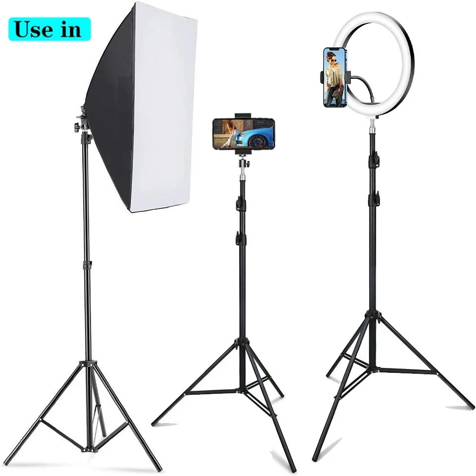 Ring Light Tripod Stand — angle 5, free shipping at JEHORIZON