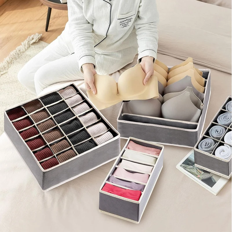 Foldable Underwear Drawer Organizer — angle 2, free shipping at JEHORIZON