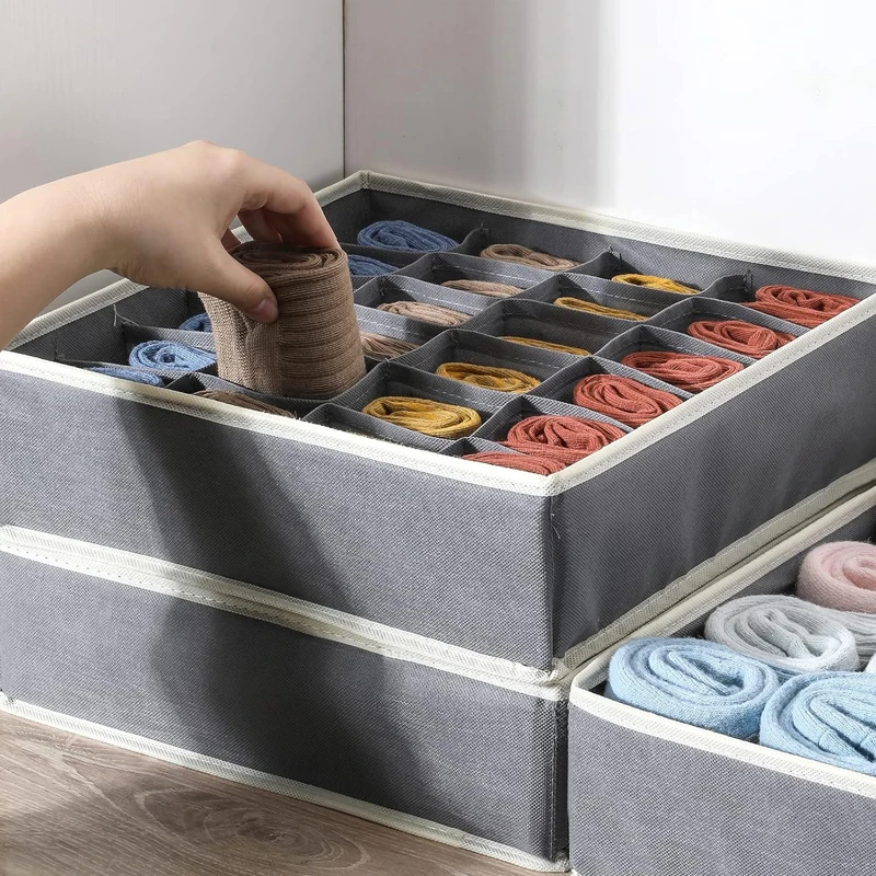 Foldable Underwear Drawer Organizer — angle 3, free shipping at JEHORIZON