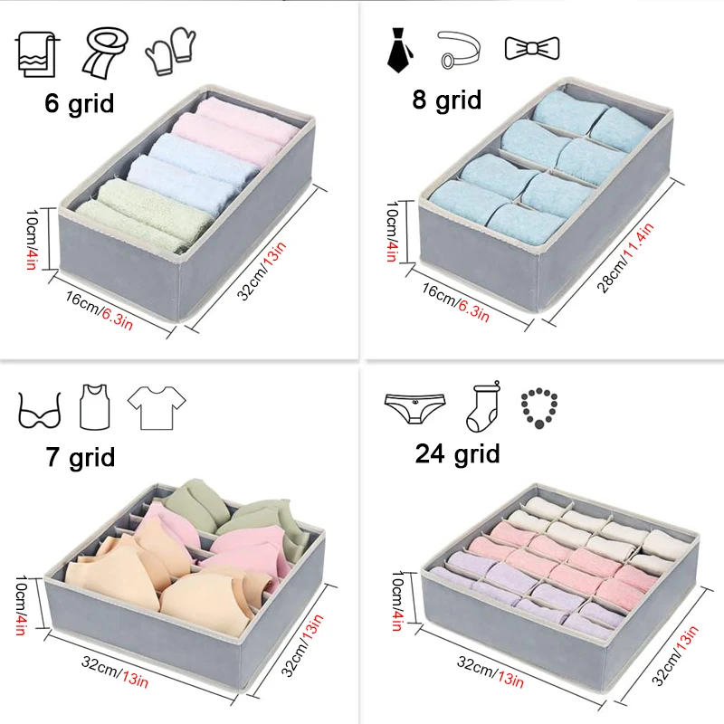Foldable Underwear Drawer Organizer — angle 4, free shipping at JEHORIZON