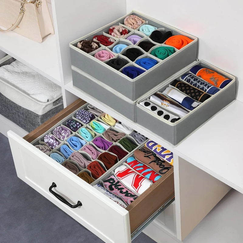 Foldable Underwear Drawer Organizer — angle 5, free shipping at JEHORIZON