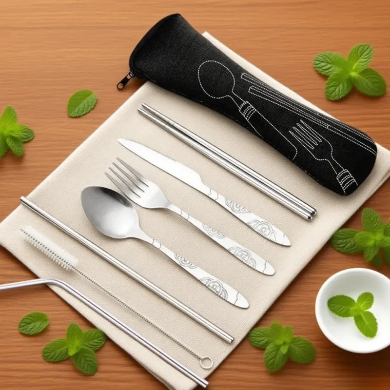 Bone-Shaped Cutlery Storage Bag
