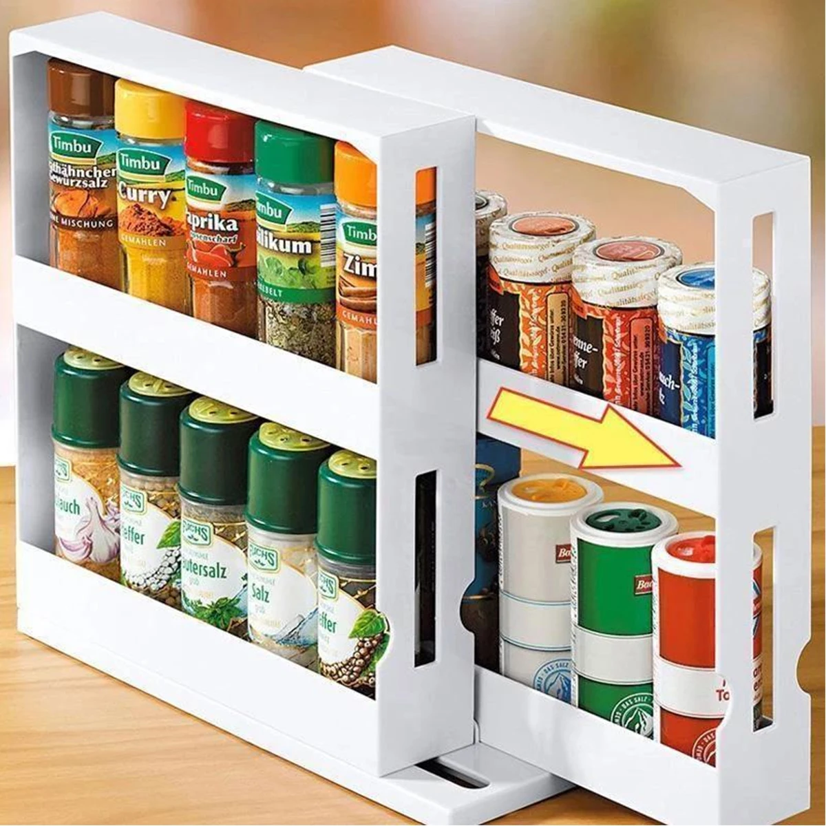 Rotating 2-Layer Spice Rack