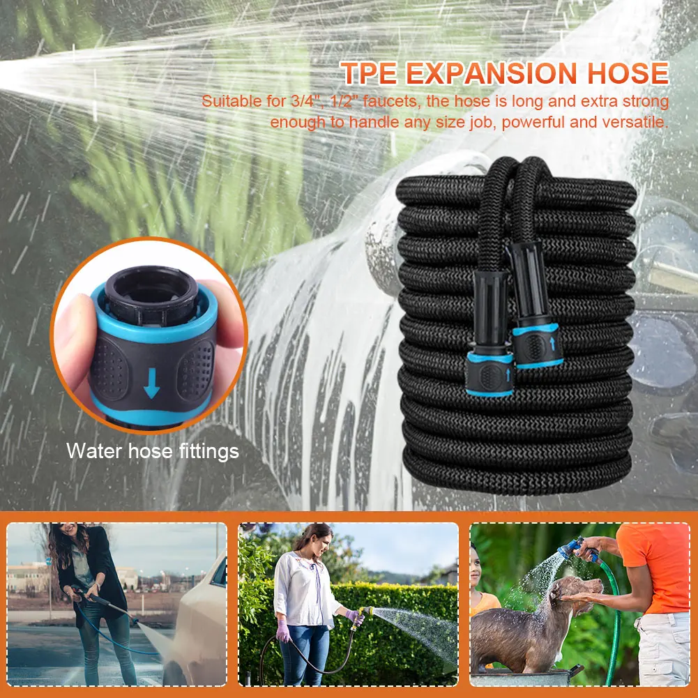 Magic Watering Hose Flexible Expandable Garden Hose Reels Water Hose Pipe Car — angle 3, free shipping at JEHORIZON