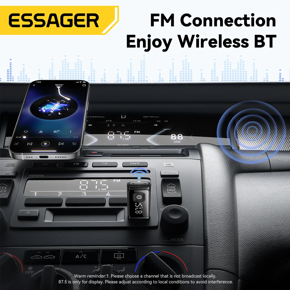 Essager Bluetooth Car Adapter Automotive - view 3