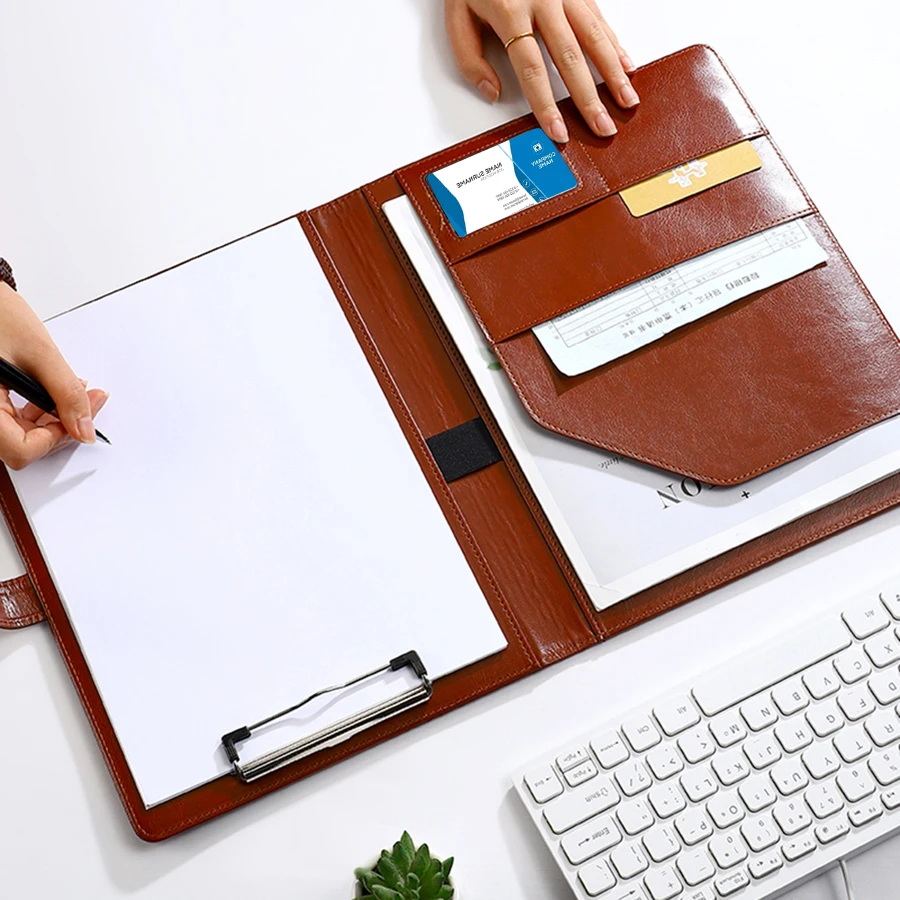 Pu Leather A4 Folder Organizer Office Workspace - view 5