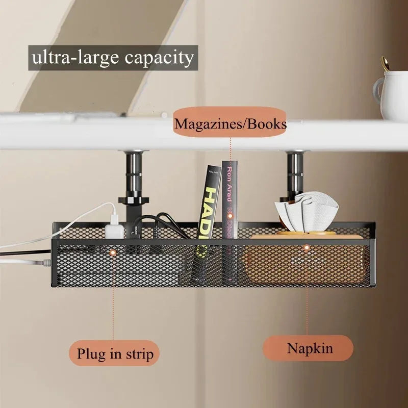 Under Desk Cable Tray — angle 3, free shipping at JEHORIZON