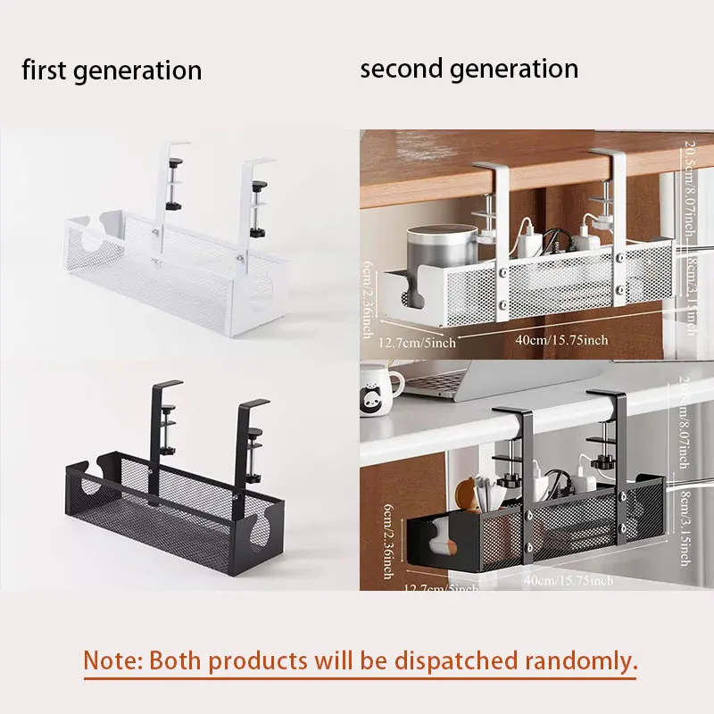 Under Desk Cable Tray — angle 6, free shipping at JEHORIZON