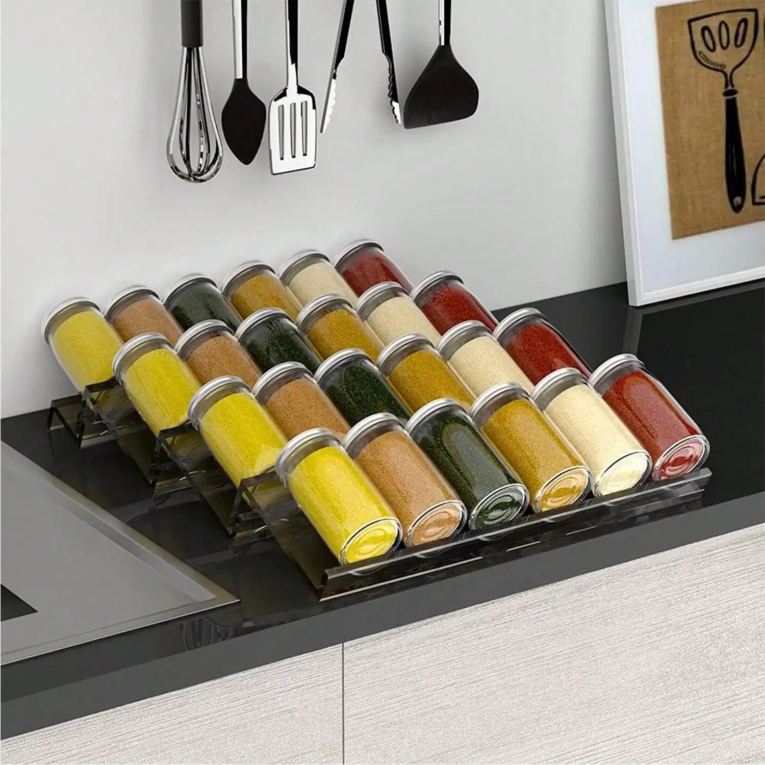 Adjustable Acrylic Spice Organizer Kitchen Gadgets - view 4