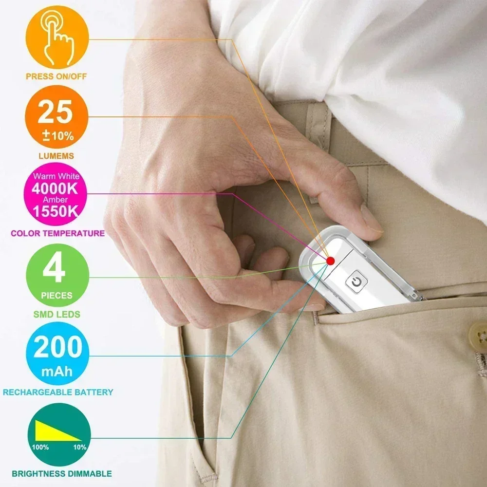 Folding USB Book Light — angle 5, free shipping at JEHORIZON