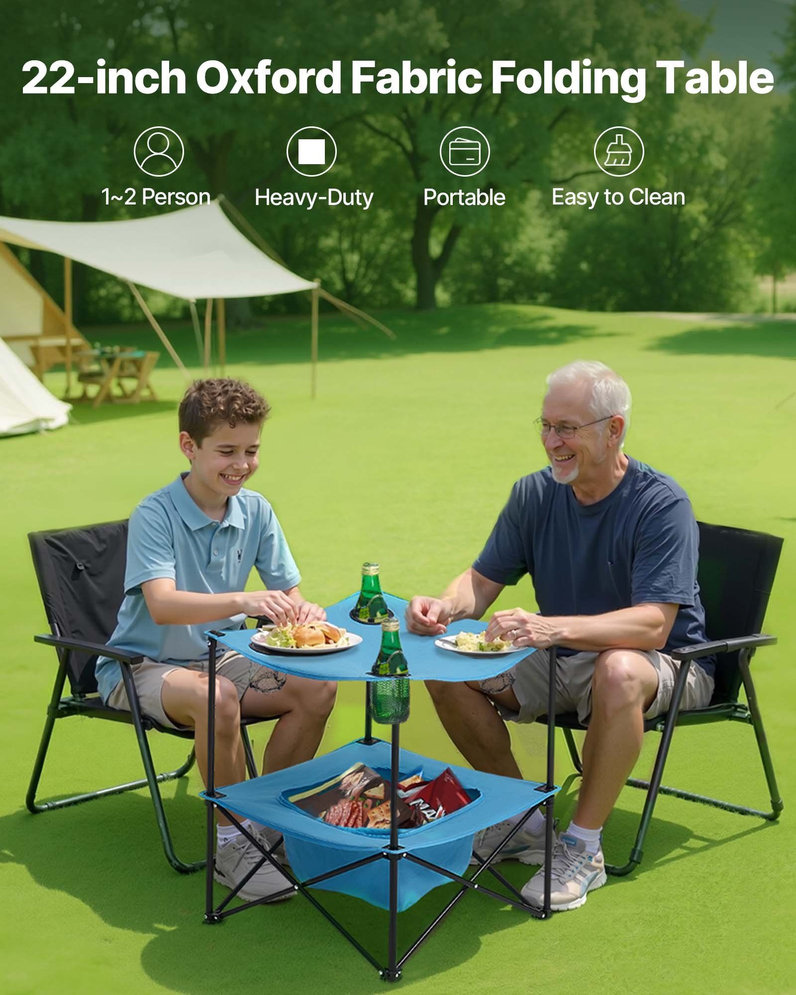 Folding Camping Table Outdoor Camping — angle 2, free shipping at JEHORIZON