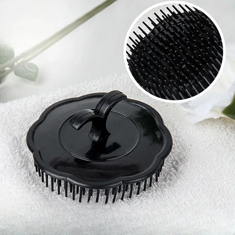 Black Hair Comb Scalp Massagers Round Comb Women Men Shower Brush Hair Scalp — angle 3, free shipping at JEHORIZON