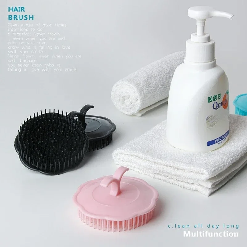 Black Hair Comb Scalp Massagers Round Comb Women Men Shower Brush Hair Scalp — angle 5, free shipping at JEHORIZON