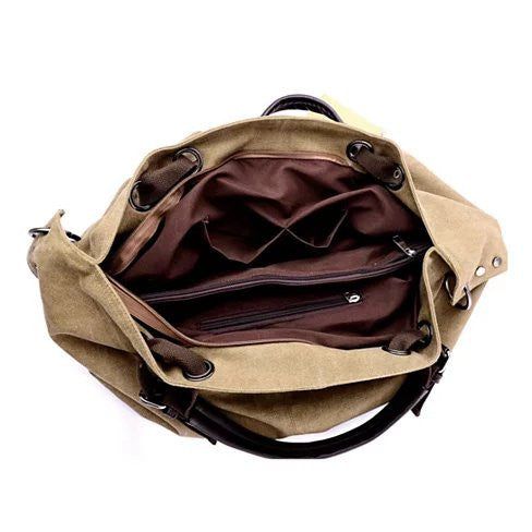 Canvas Handbag Daily Adventures — angle 8, free shipping at JEHORIZON