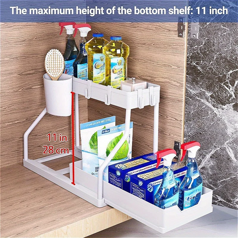 Pull-Out Layered Storage Rack Storage Organization - view 4