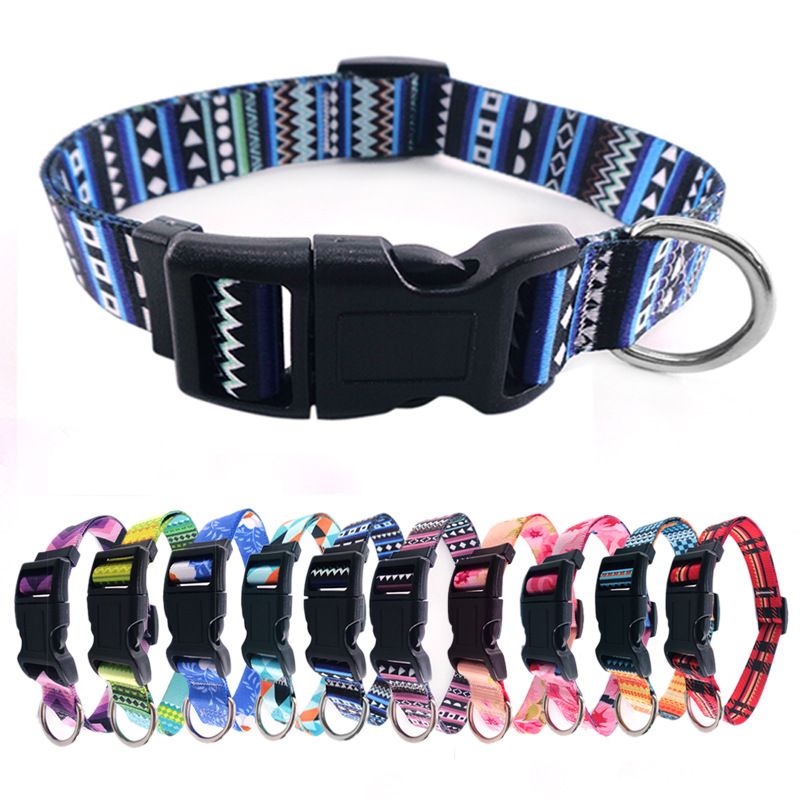 Bohemian Ethnic Dog Collar — angle 4, free shipping at JEHORIZON