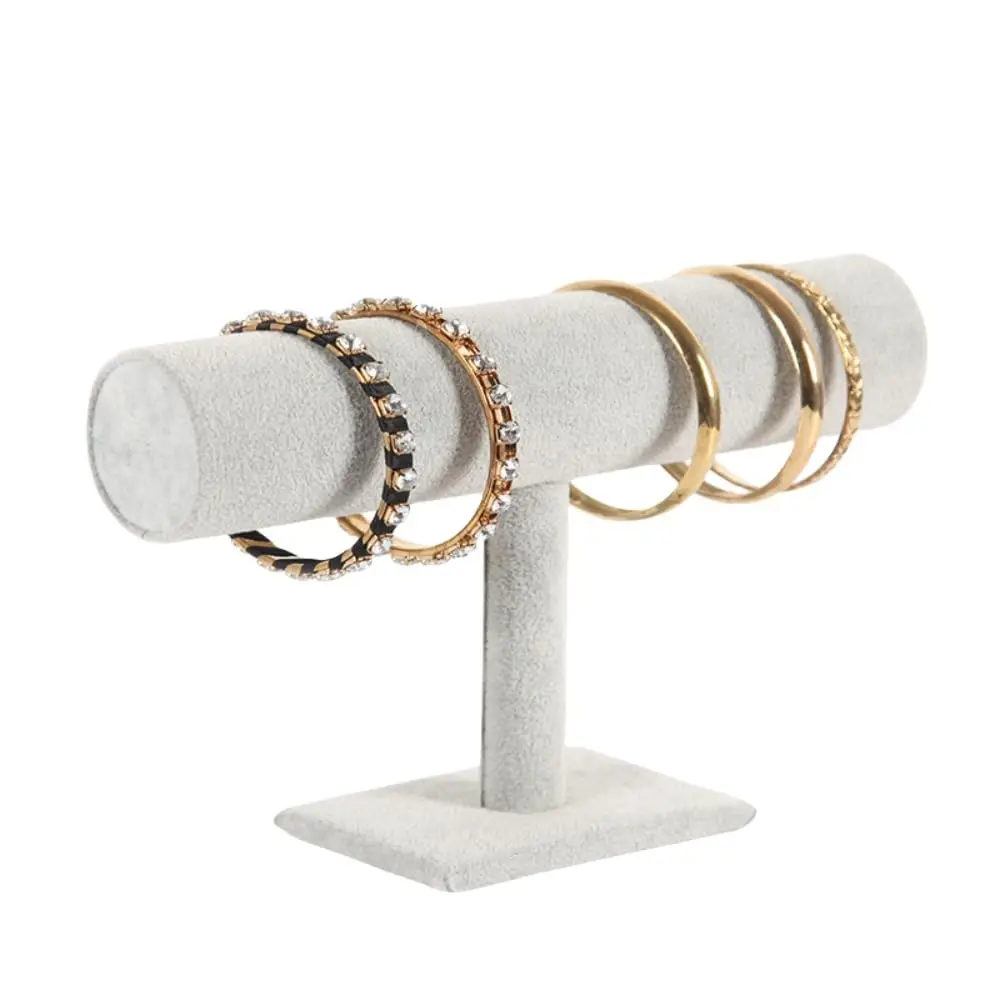 PU Leather T-Bar Jewelry Stand — angle 5, free shipping at JEHORIZON