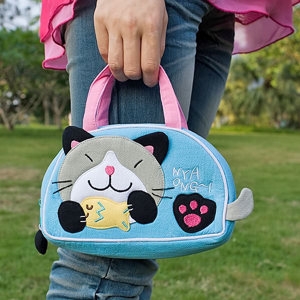 Kitty Loves Fish Kids Mini Handbag Baby Kids — angle 2, free shipping at JEHORIZON