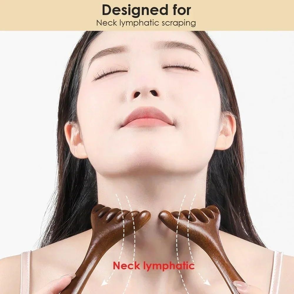 Wooden Head Massage Comb Trending — angle 4, free shipping at JEHORIZON
