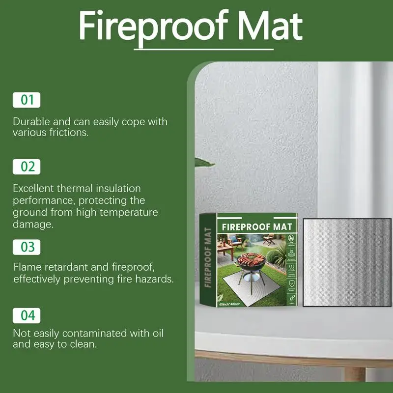 Outdoor BBQ Mat Floor Protector Mat  camping Heat Resistant Fireproof Mat — angle 6, free shipping at JEHORIZON