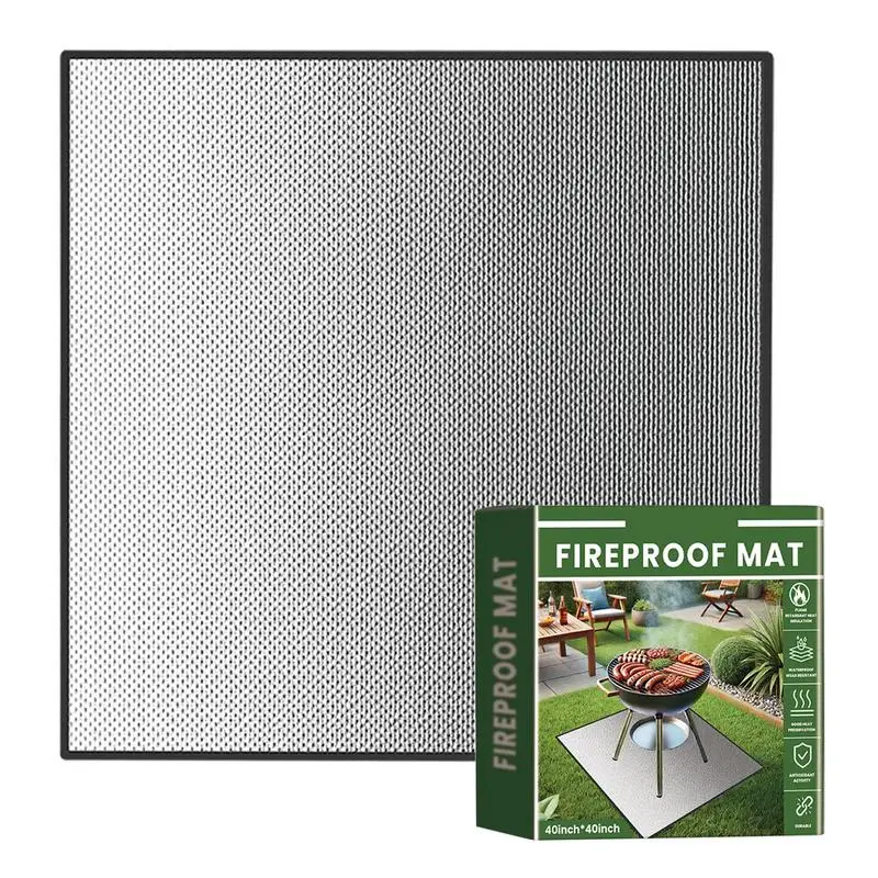 Outdoor BBQ Mat Floor Protector Mat  camping Heat Resistant Fireproof Mat — angle 2, free shipping at JEHORIZON