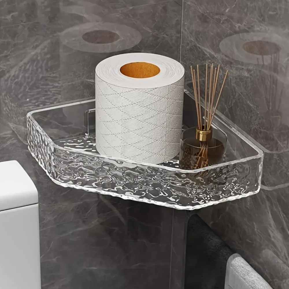 Glacier Clear Corner Shelf Trending — angle 2, free shipping at JEHORIZON