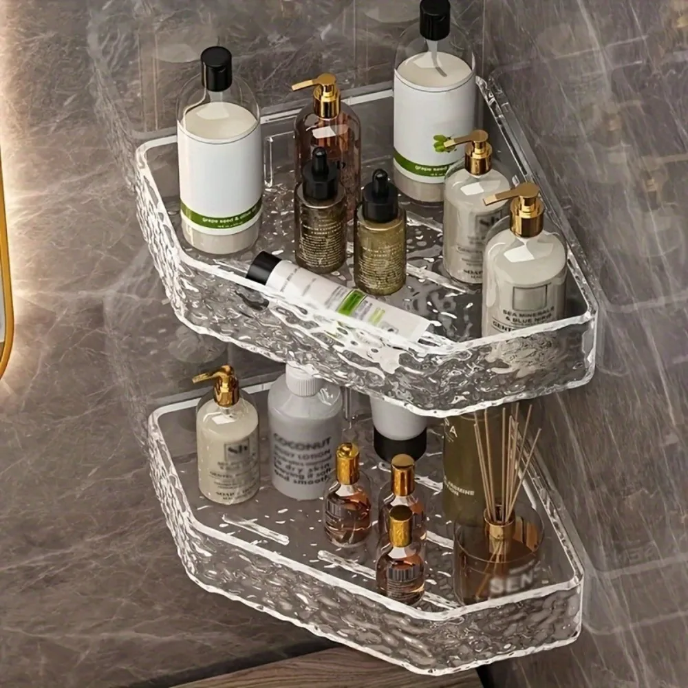 Glacier Clear Corner Shelf Trending — angle 5, free shipping at JEHORIZON