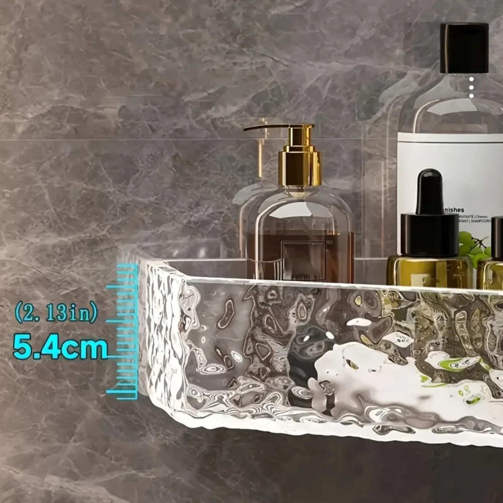 Glacier Clear Corner Shelf Trending — angle 6, free shipping at JEHORIZON
