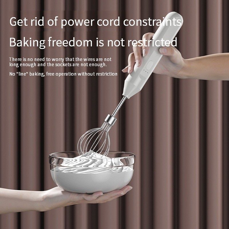 Handheld Electric Milk Frother — angle 3, free shipping at JEHORIZON