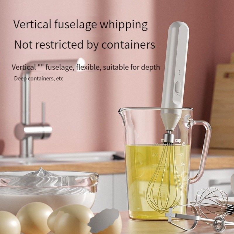 Handheld Electric Milk Frother — angle 4, free shipping at JEHORIZON