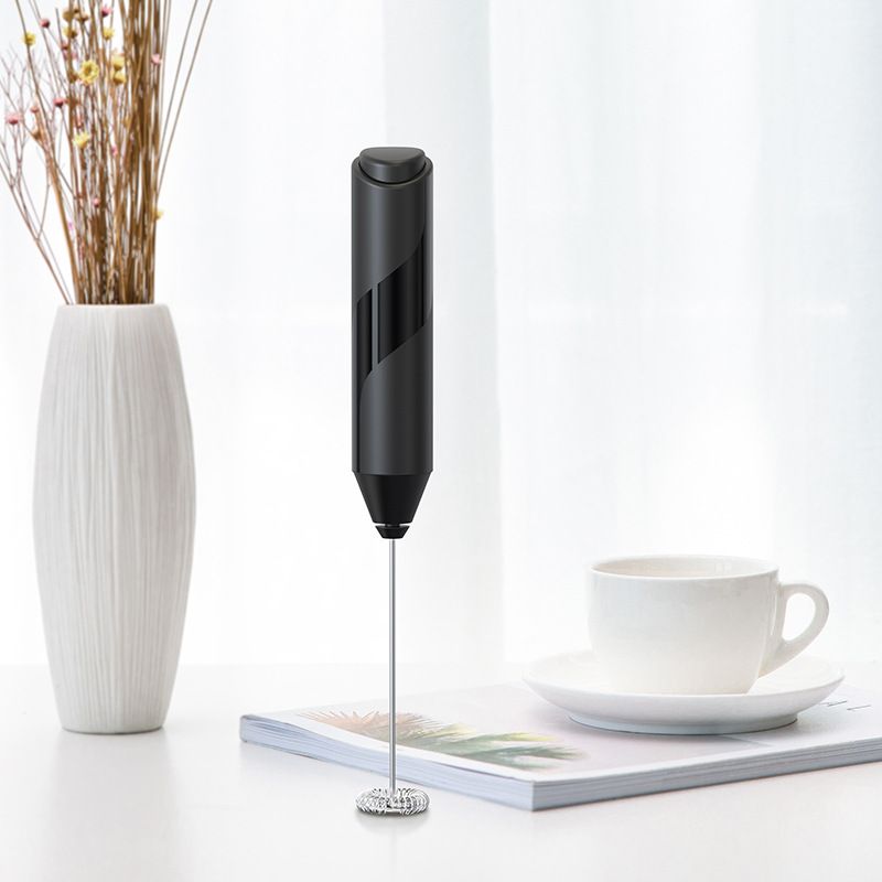 Portable Handheld Milk Frother — angle 2, free shipping at JEHORIZON