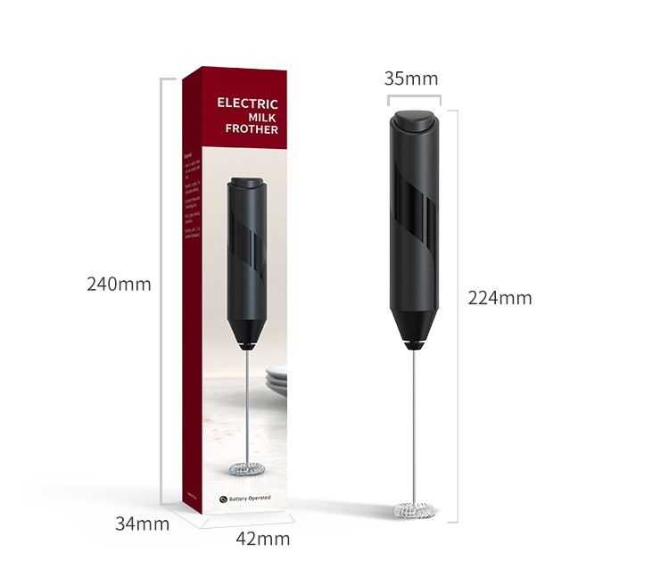 Portable Handheld Milk Frother — angle 4, free shipping at JEHORIZON