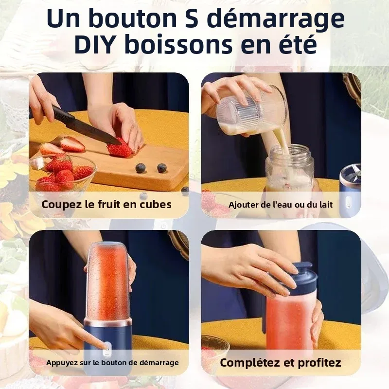 Portable USB Blender 400ml Trending — angle 4, free shipping at JEHORIZON