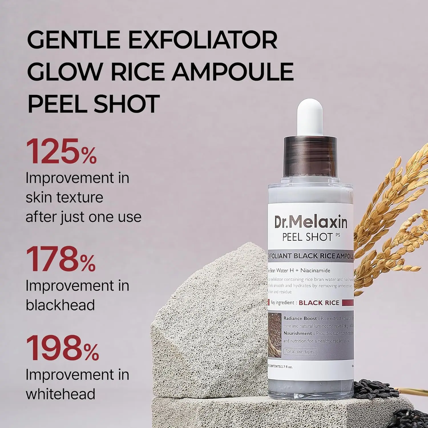 Rice Peeling Glow Ampoule 2-Pack — angle 4, free shipping at JEHORIZON