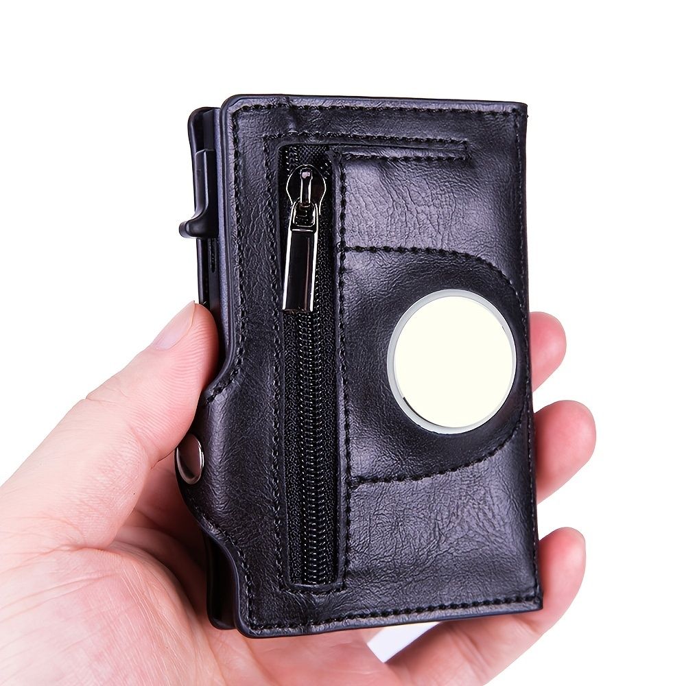 Airtag Leather Rfid Wallet Travel Accessories — angle 2, free shipping at JEHORIZON