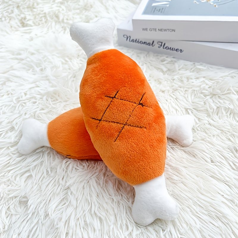 Double-Bone Chicken Leg Plush Chew Toy — Shop at JEHORIZON with free shipping
