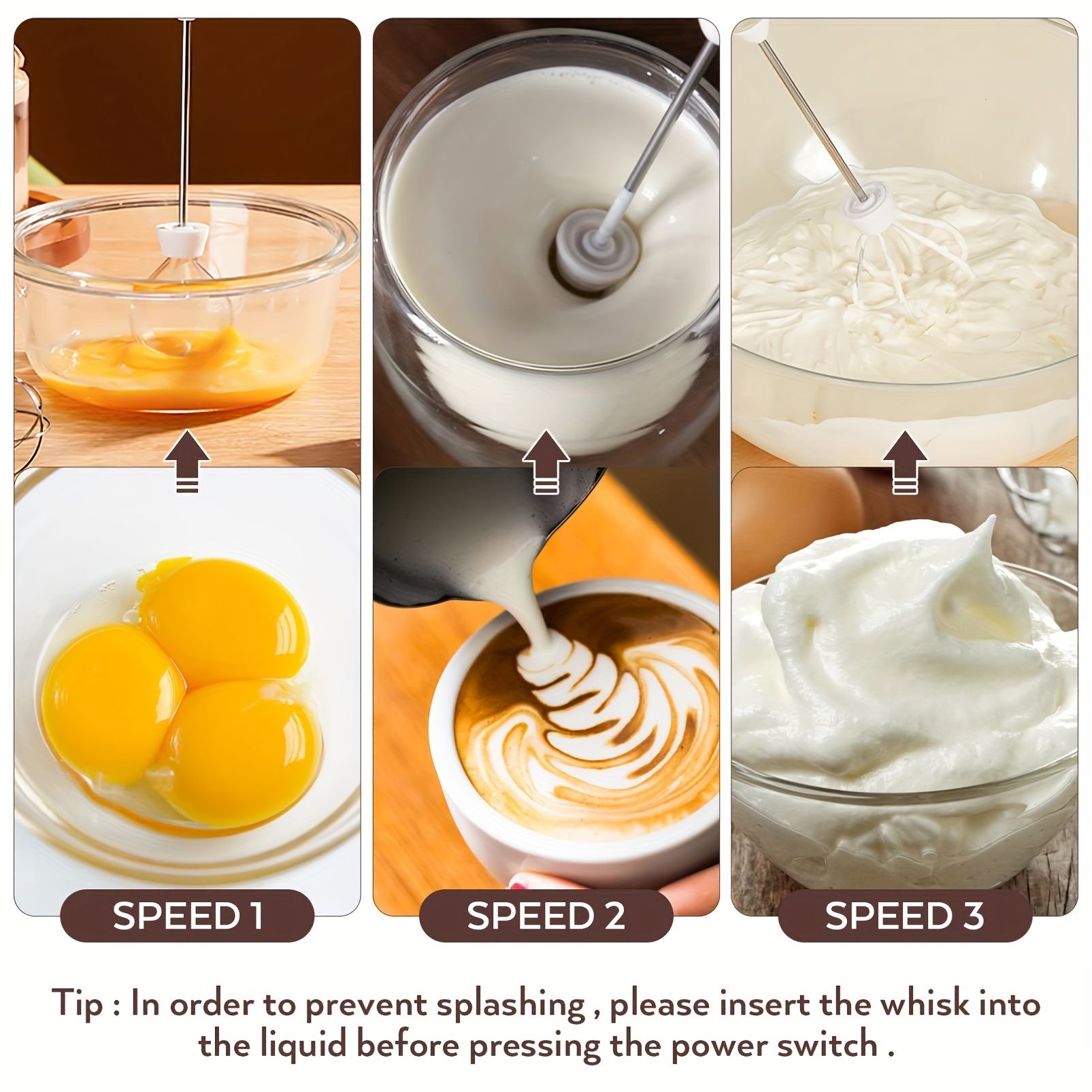 USB Handheld Milk Frother Set — angle 7, free shipping at JEHORIZON