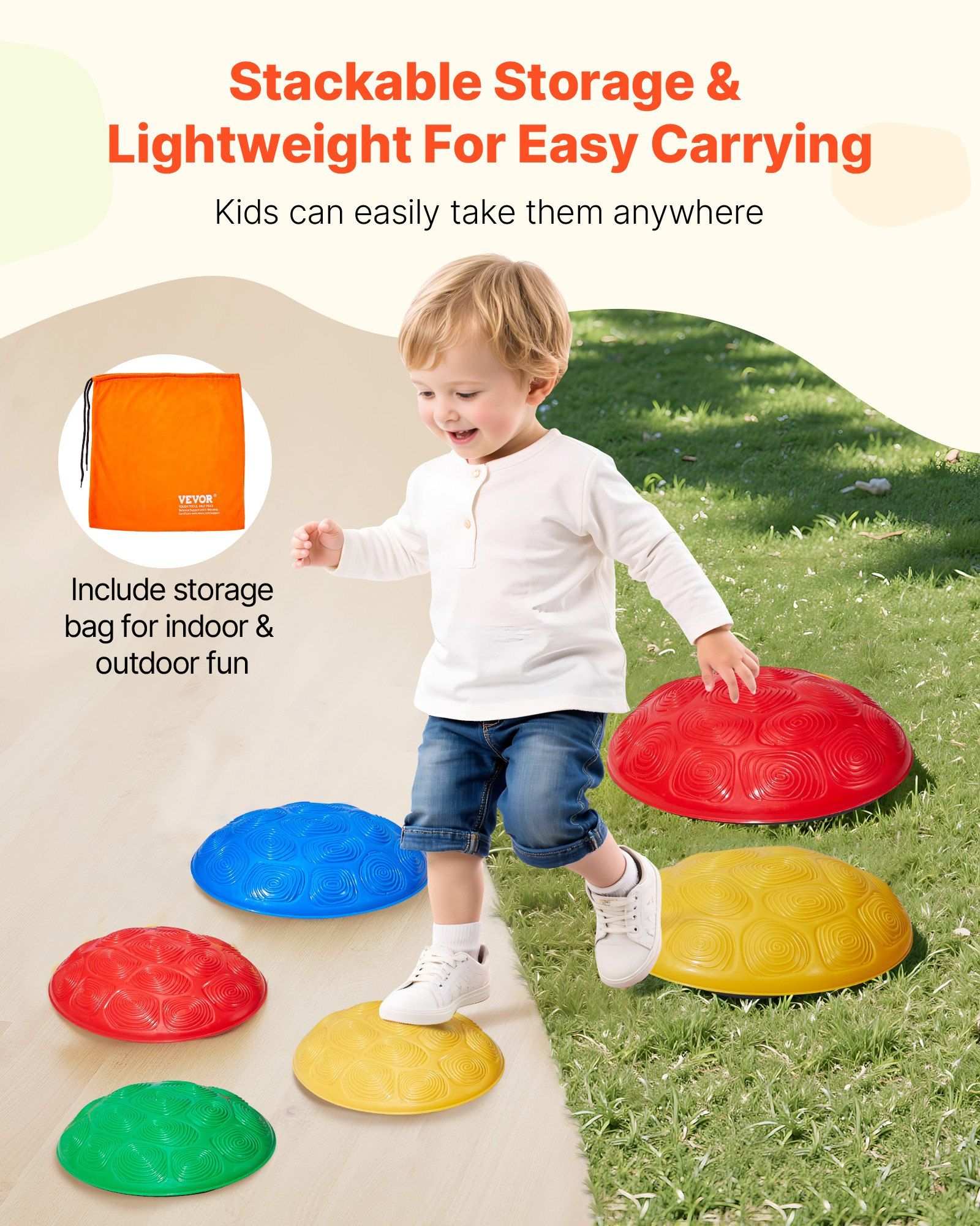 Turtle Balance Stepping Stones Toys Games — angle 6, free shipping at JEHORIZON