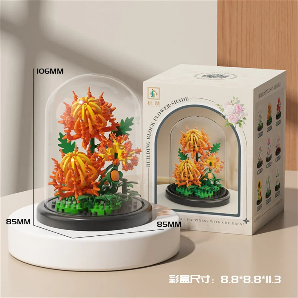 Eternal Flower Bonsai Blocks Gifts — angle 7, free shipping at JEHORIZON