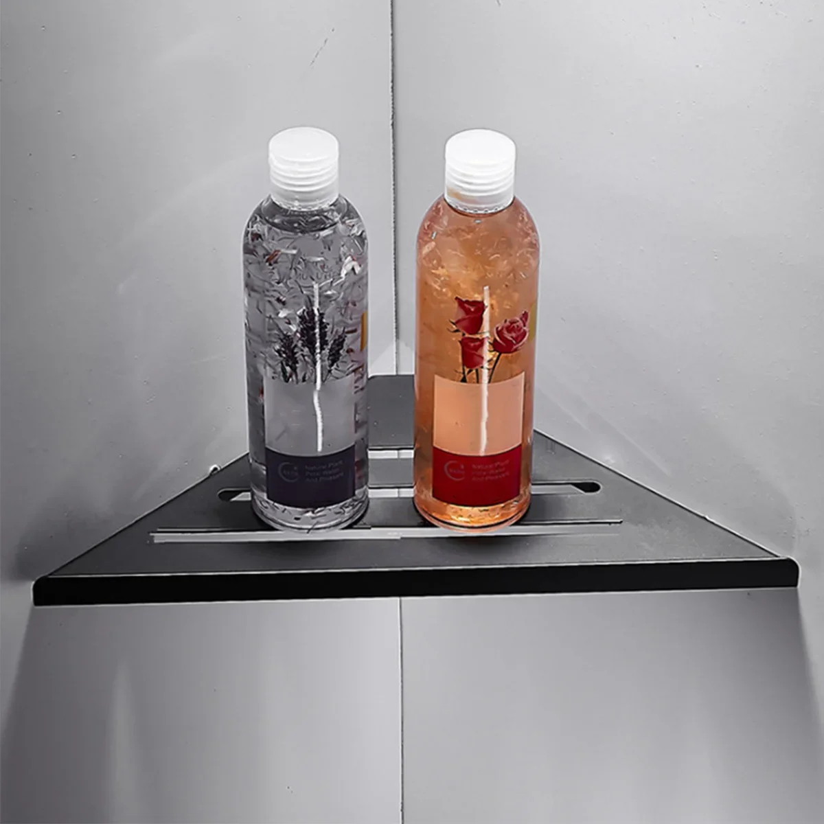 No-Drill Corner Shower Shelf — angle 6, free shipping at JEHORIZON